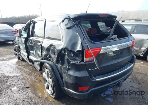 2013 Jeep Grand Cherokee Overland z USA, uszkodzony, nr VIN 1C4RJFCT0DC655602